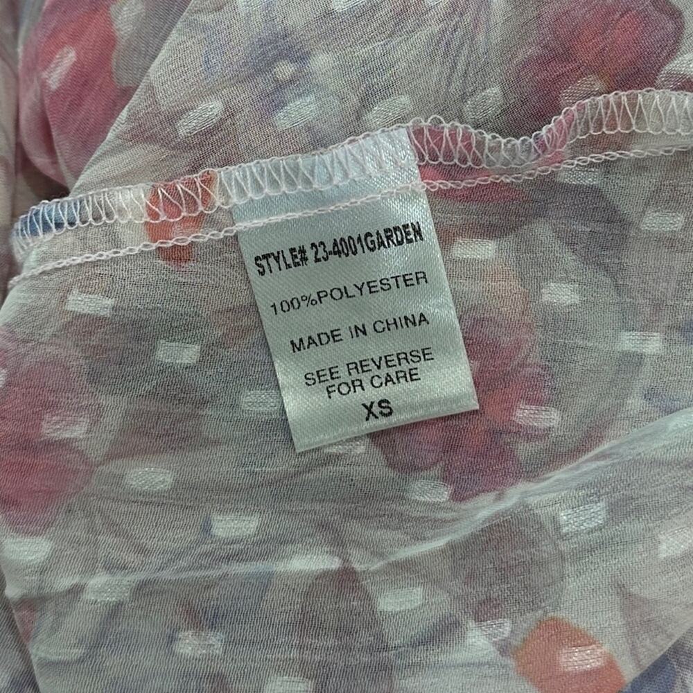 Sincerely Ours Freya Mini Dress Pink Floral Ruffle Smocked Size XS - Picture 7 of 8